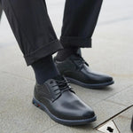 Zapatos Ortopédicos De Cuero Oxford Lisse™ con Suela Negra